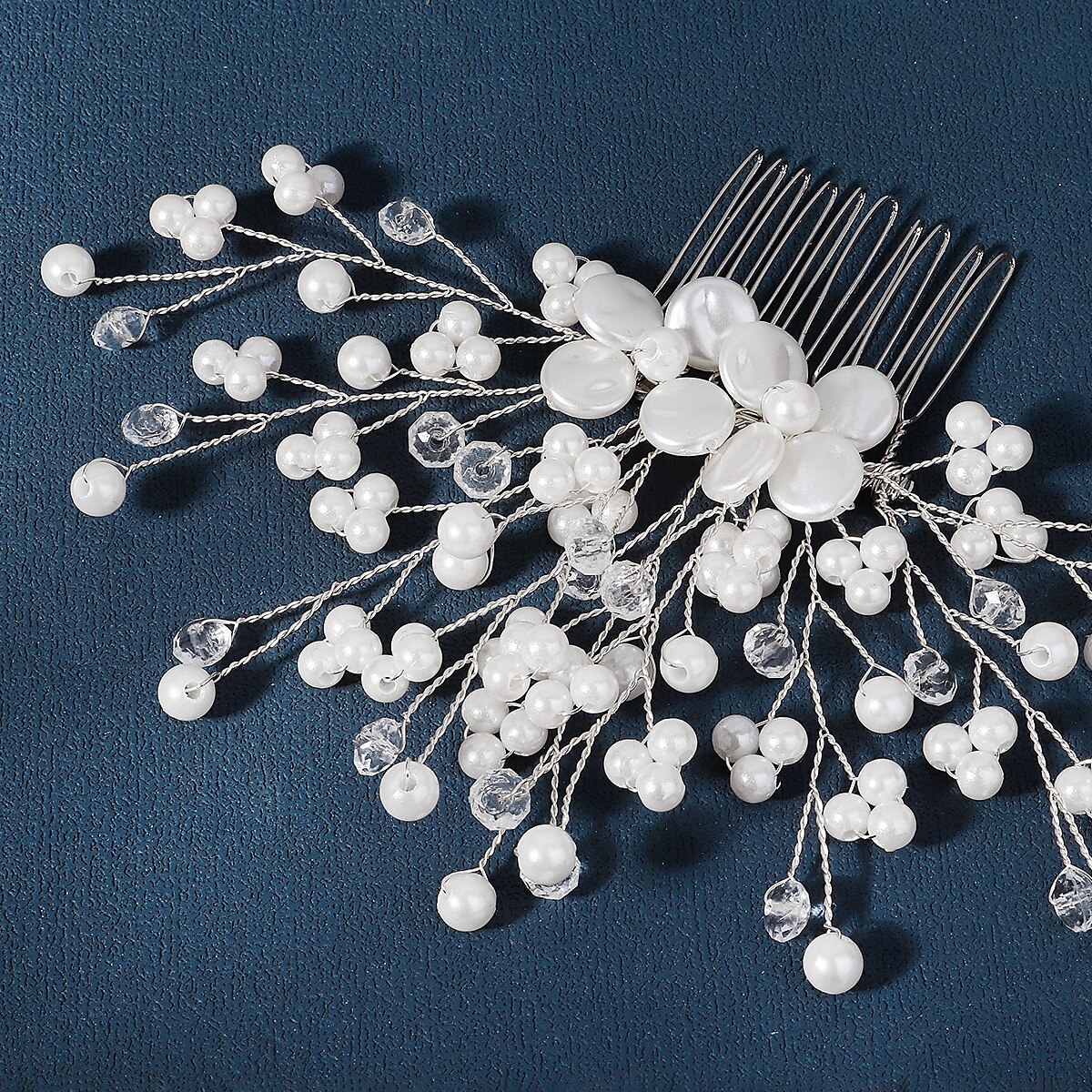 Haarkämme Kopfbedeckung Künstliche Perle Aleación Hochzeit Cocktail Elegant Luxus Mit Kunstperlen Pure Farbe Kopfschmuck Kopfbedeckung 2025 - $11.99 –P4