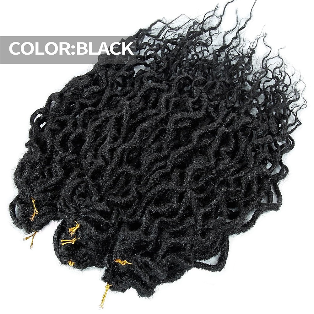 Faux Locs Crochet Hair For Black Women Soft Locs 24 Inch Goddess Crochet Hair Curly Ends Dreadlocks Boho Style Synthetic Braiding Hair Extensions 2025 - $58.99 –P6