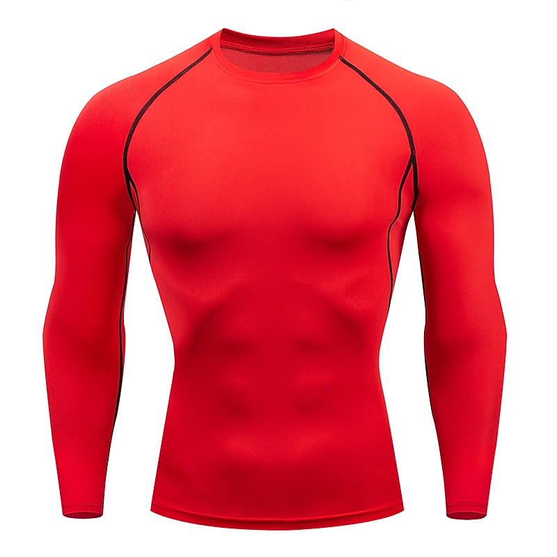 Per uomo maglietta Maglia da palestra Maglia a compressione Camicia fitness Top da uomo Girocollo Manica lunga Sportivo Da mare Per uscire Casual / quotidiano Asciugatura rapida Traspirazione del del 2025 a $8.99 –P5