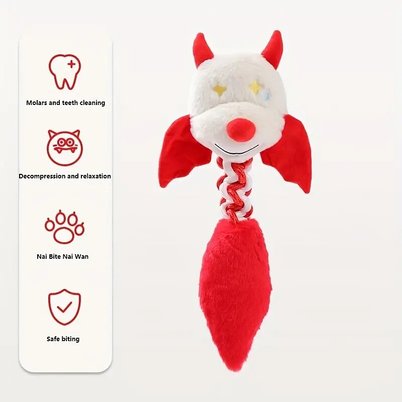 kauwspeeltjes Pluche speelgoed Interactief speelgoed Piepend speelgoed touwen met Duurzaam Drukvrij maken Tandjes touw speelgoed Tandjes speelgoed voor Honden Voor Binnen Voor buiten Huisdierspeelgoed 2025 - $18.49 –P8