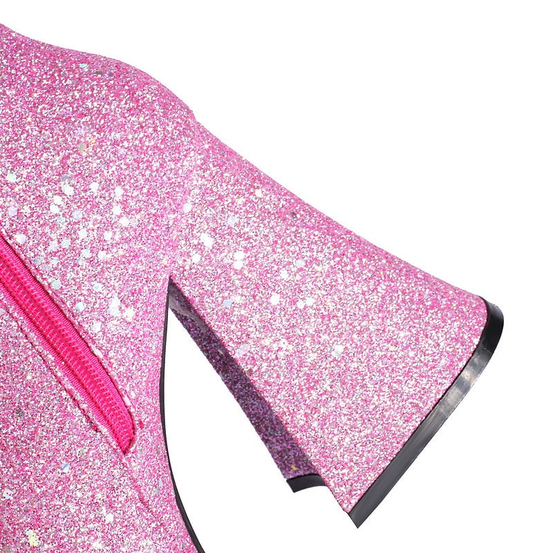 Retro Vintage 1970s Shiny Metallic Shoes Gogo Boots Abba Costume Disco Women's Carnival Party Club Pride Parade Adults' Shoes Spring Fall 2025 - $92.99 –P22