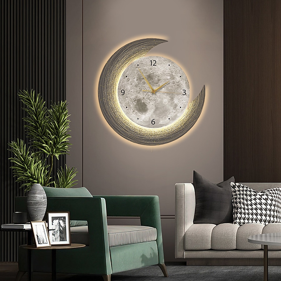 lâmpada de parede relógio 40/60/80cm branco quente decoração de casa moderna lâmpadas de parede led compatíveis com estudo sala de estar cabeceira quarto 110-240v de 2025 por $215.69 –P13