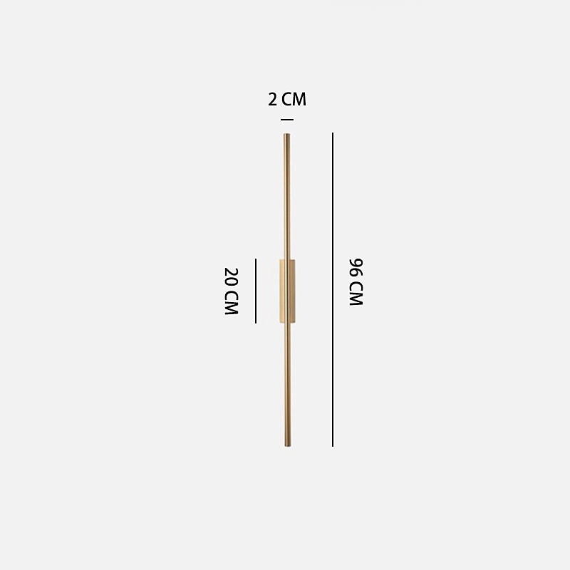 svart led vägglampa modern metall linjär väggmonterad lampa inomhus led vägglampa belysning lång remsa design inomhus vägglampa för vardagsrum sovrum veranda hall badrum sängkant 2025 - $119.99 –P2