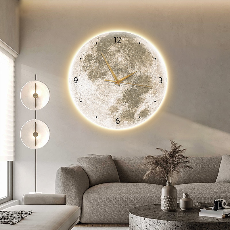 lâmpada de parede relógio 40/60/80cm branco quente decoração de casa moderna lâmpadas de parede led compatíveis com estudo sala de estar cabeceira quarto 110-240v de 2025 por $215.69 –P1