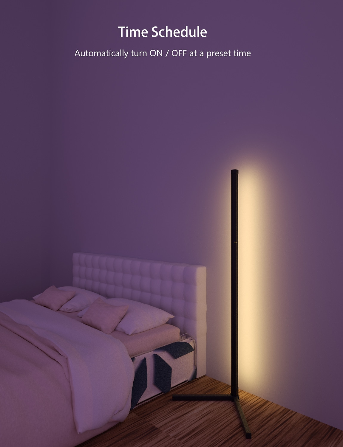 2025年 RGB LEDスマートライトイリュージョンフロアライトWiFi Bluetoothコーナーライト、音楽同期、音声検出、1.2m 74個のLEDビーズ、USB駆動、リビングルーム/寝室の雰囲気用  コレクション – $64.99 –P14