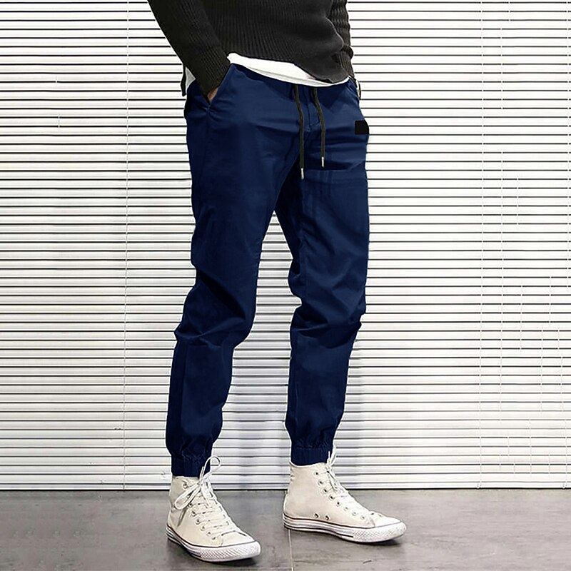 Men's Sweatpants Joggers Trousers Drawstring Elastic Waist Elastic Cuff Plain Comfort Breathable Casual Daily Holiday Sports Fashion ArmyGreen Black 2025 - $23.99 –P7