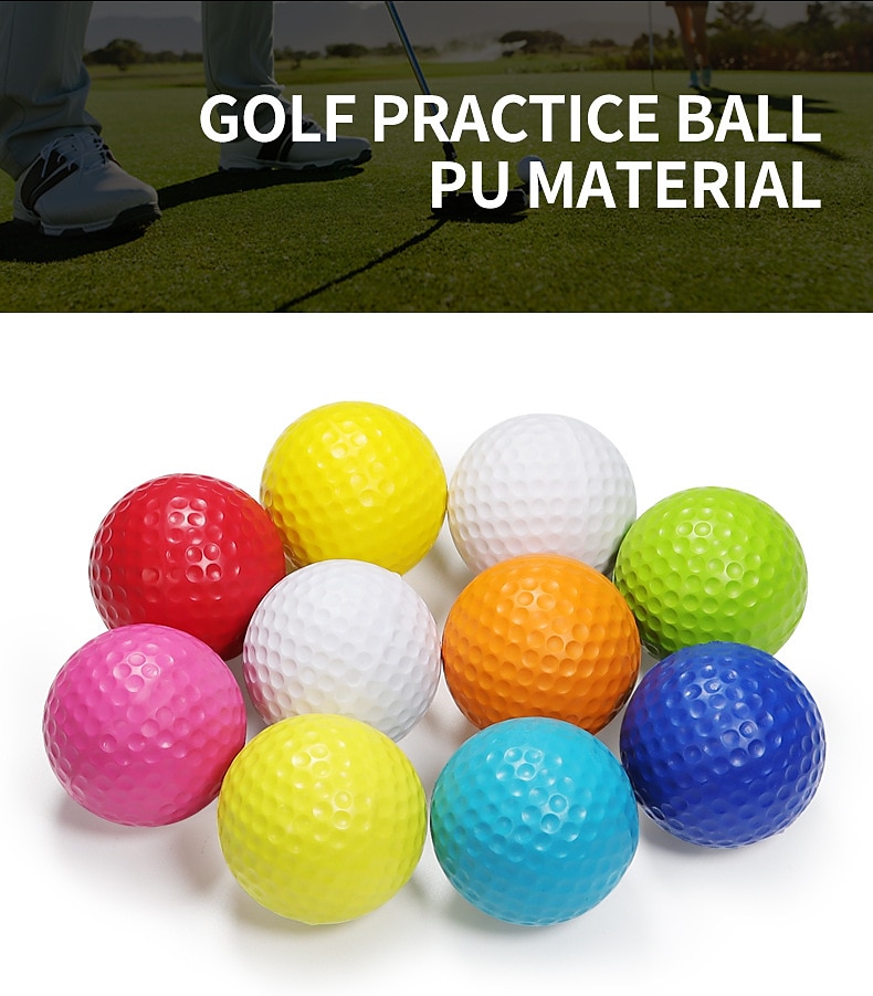 10 Pcs Pu Soft Ball Golf Practice Ball Indoor Specialized Practice Sponge Ball Foam Ball Beginner Training Ball Multi-color 2025 - $20.99 –P1