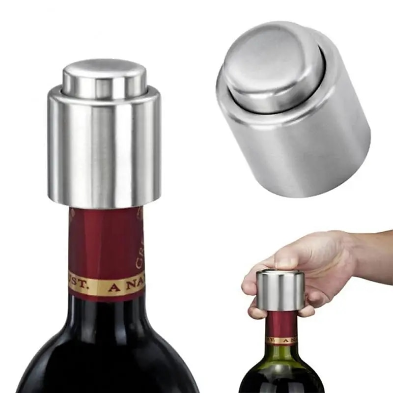 Weinkonservierer, Weinstopfen, Edelstahl-Flaschenverschluss, Vakuum-Weinverschluss-Versiegeler, Frischhalter, Bar-Werkzeuge, Küchenzubehör 2025 - $6.99 –P5