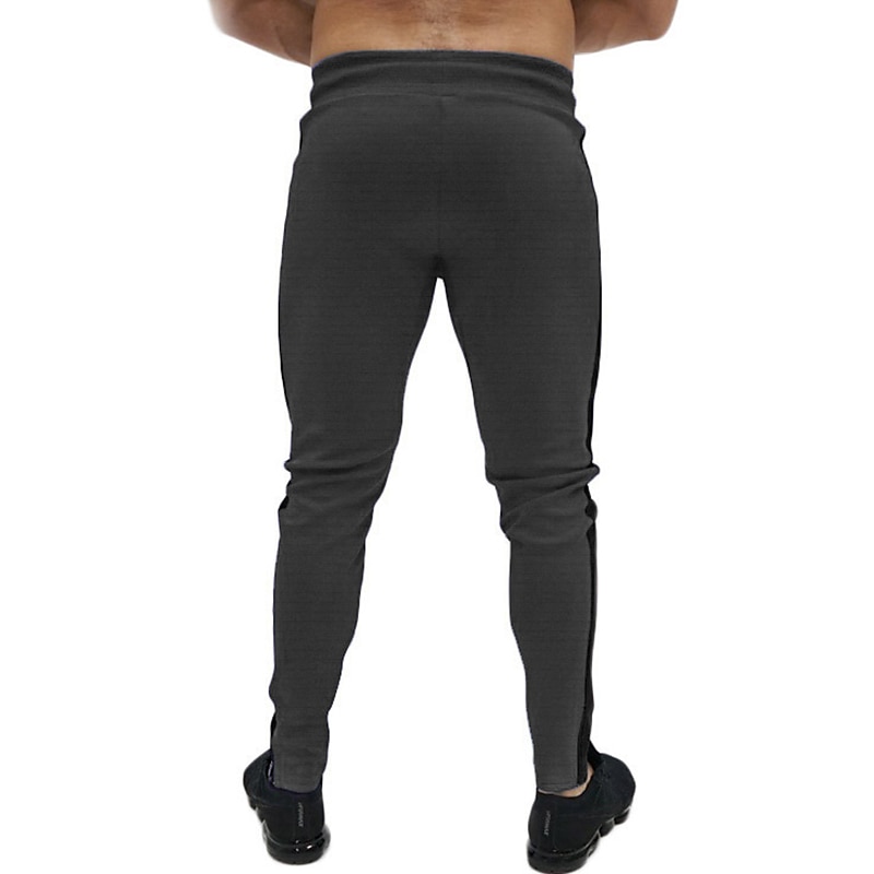 Men's Trousers Track Pants Jogging Pants Outdoor Athleisure Daily Sports Soft Comfortable Pocket Drawstring Elastic Waist Color Block Full Length Fashion Casual Activewear Wine Red Black Micro-elastic 2025 - €10.99 –P19