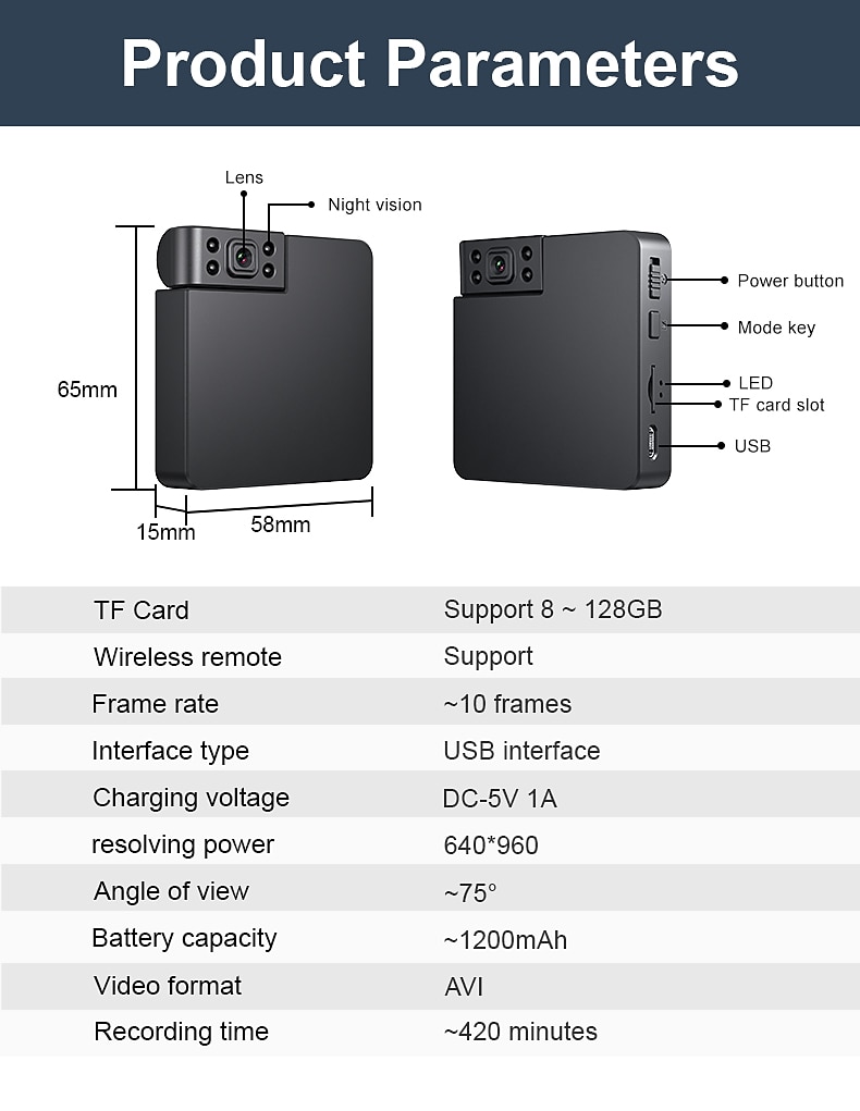 2025年 2023 新しい wk11 ミニカメラ wifi ナイトビジョン小型秘密カメラモーション起動 hd dvr ワイヤレスセキュリティカム  コレクション – $39.99 –P14