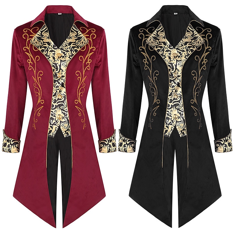 Punk & Gotico Medievale Steampunk Cappotto Trench Abbigliamento esterno Principe Medico della peste Nobile Tinta unita Per uomo Reale Stile Steampunk Carnevale Mascherata Festa / Sera Adulti Cappotto del 2025 a $55.99 –P1