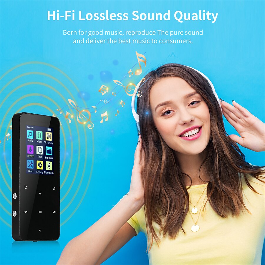 16GB 1.8 inch Met Bluetooth 5.0 MP3 Speler Full Touch Screen  MP4 Player Muziekspeler Met Ingebouwde speaker Fm Radio Recorder Video 2025 - $31.99 –P10