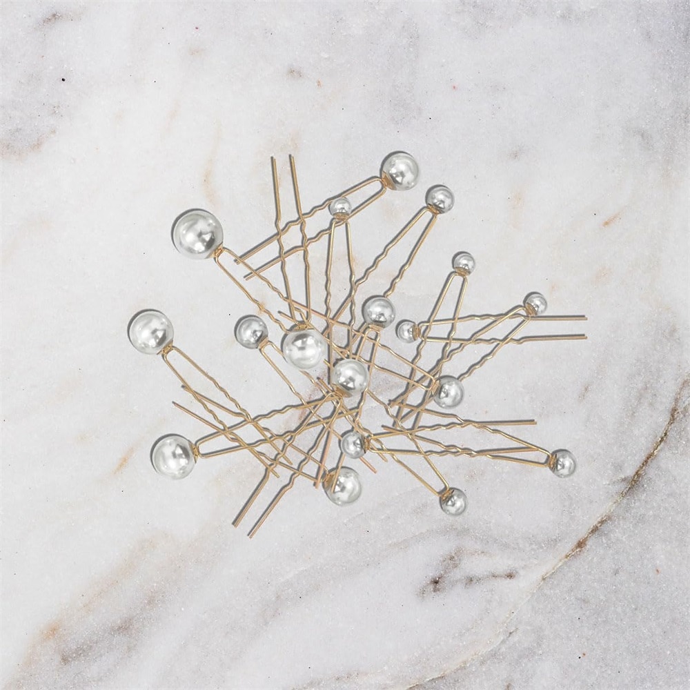 18 peças de pinos de cabelo de pérola de casamento em forma de u barrette casamento vintage pérola strass pinos de cabelo acessórios para noivas mulheres dama de honra de 2026 por $9.99 –P6
