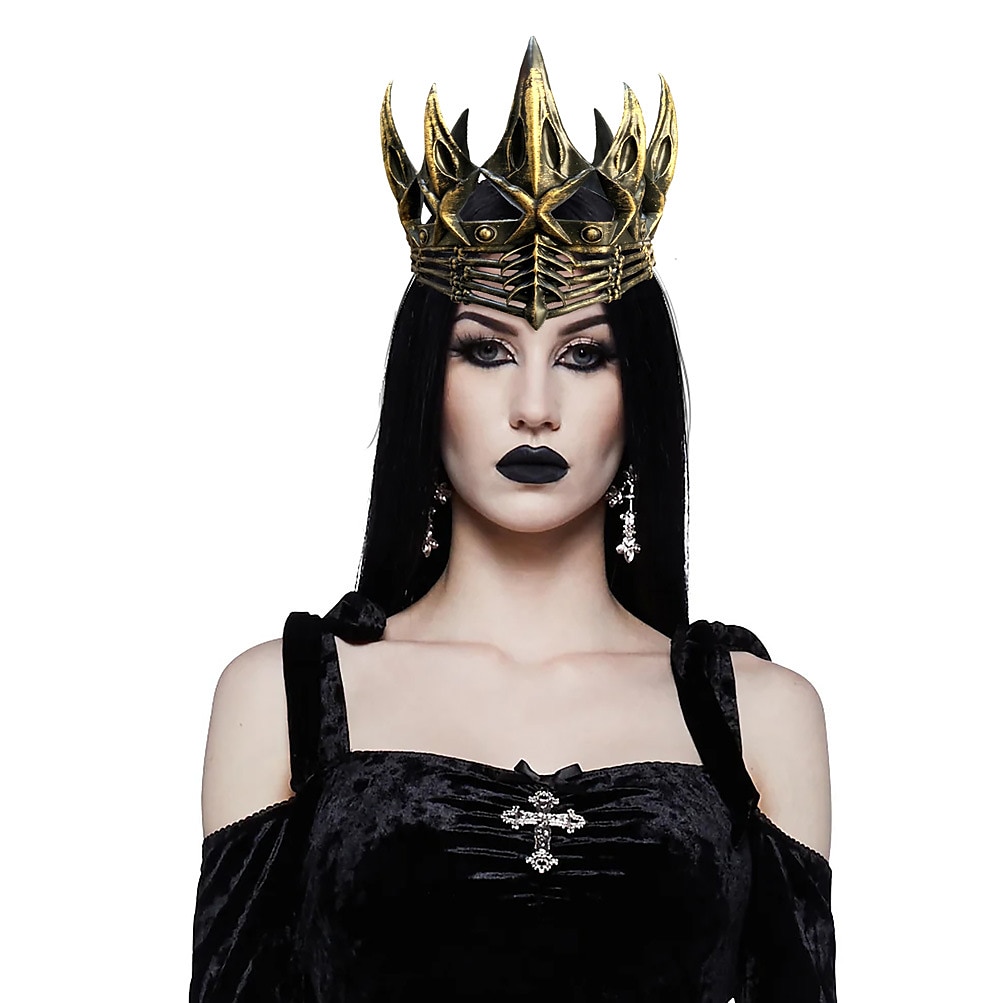 Rétro Vintage Punk & Gothique Médiéval Couronnes Princesse Reine Déguisement Homme Femmes Fantaisie Royal Halloween Mascarade Carnaval Halloween Mascarade Adulte Tiare de 2025 ? $17.49 –P8
