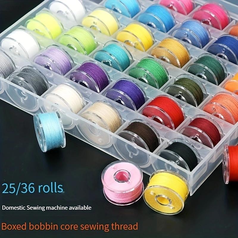 25/36pcs/set Bobbin With Sewing Thread, 25/36 Grids Boxed Color Bobbins, Practical Replacement Simple Installation Household For Sewing Machine 2025 - $9.49 –P2
