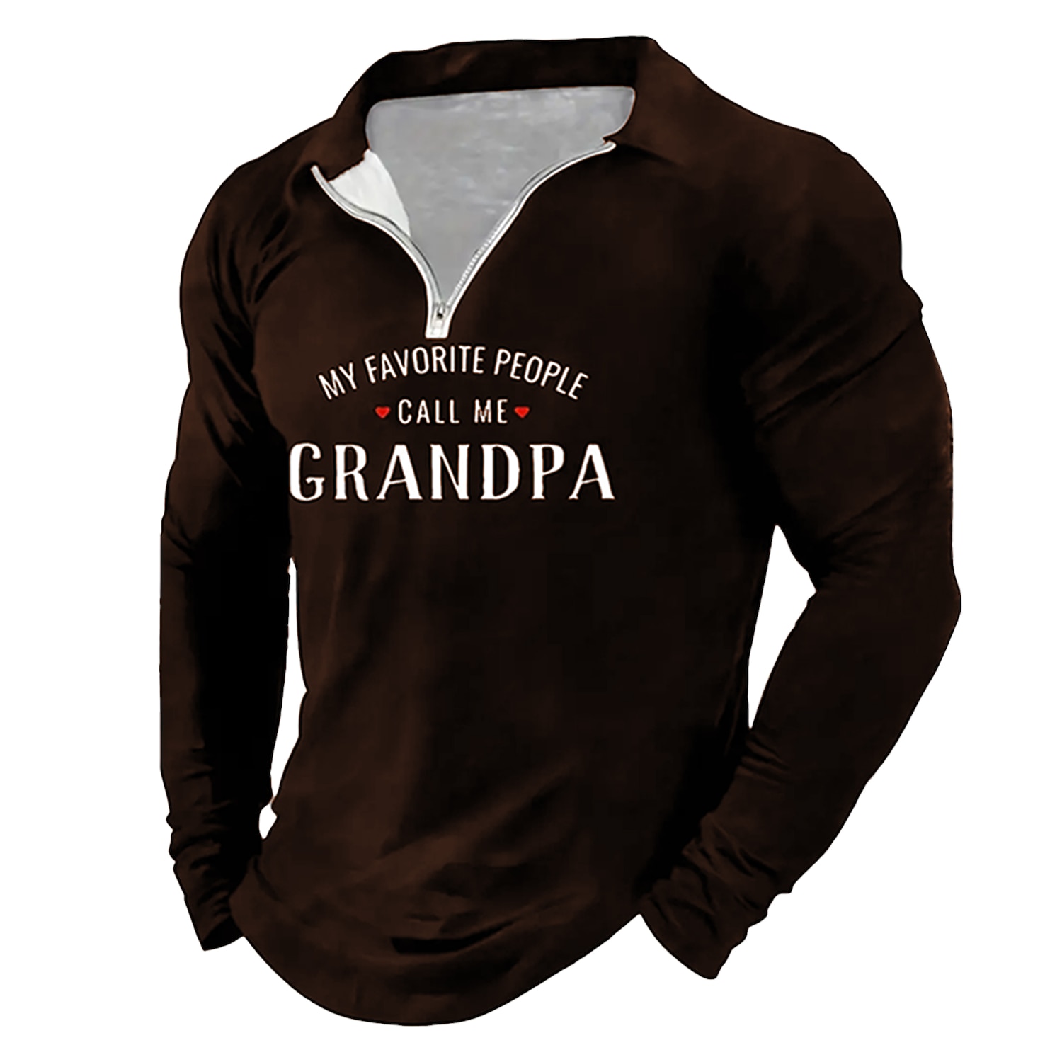 Camisetas de papá. Frases y citas. Camisetas de hombre impresión casual polo con cremallera uso diario vacaciones fin de semana poliéster tafetán de manga larga polos con cuello. Negro azul primavera 2025 - $23.99 –P2