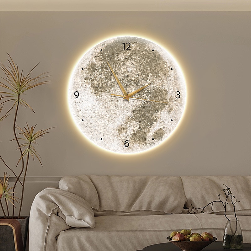 lâmpada de parede relógio 40/60/80cm branco quente decoração de casa moderna lâmpadas de parede led compatíveis com estudo sala de estar cabeceira quarto 110-240v de 2025 por $215.69 –P4
