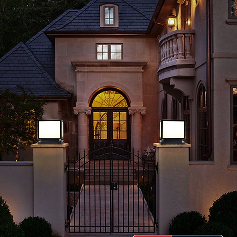 colonne lumineuse extérieure ip65 e26 colonne lumineuse en verre étanche extérieure carrée led colonne lumineuse villa cour clôture paysage colonne lumineuse colonne en aluminium lumineuse de 2025 ? $196.19 –P9
