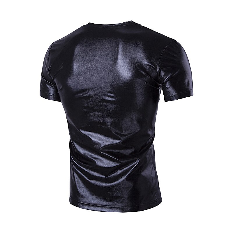 Rétro Vintage Années 1980 Couleur métalique brillante T-shirt Disco Couleur Unie Col rond Déguisement Homme Carnaval Performance Club Défilé de la Fierté Adulte T-shirt Été de 2025 ? GBP £16 –P4