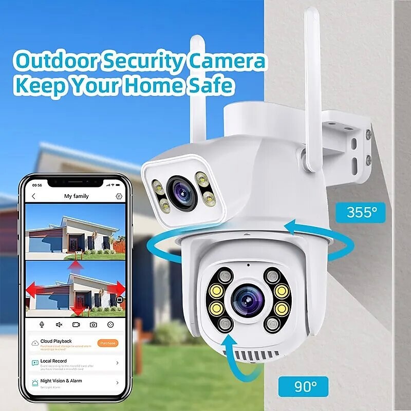 DIDSeth 8MP 4K Wifi PTZ Camera Dual-Lens Video Surveillance Protection Ai Human Monitor Night Vision Outdoor Security CCTV Cam 2025 - $71.99 –P7