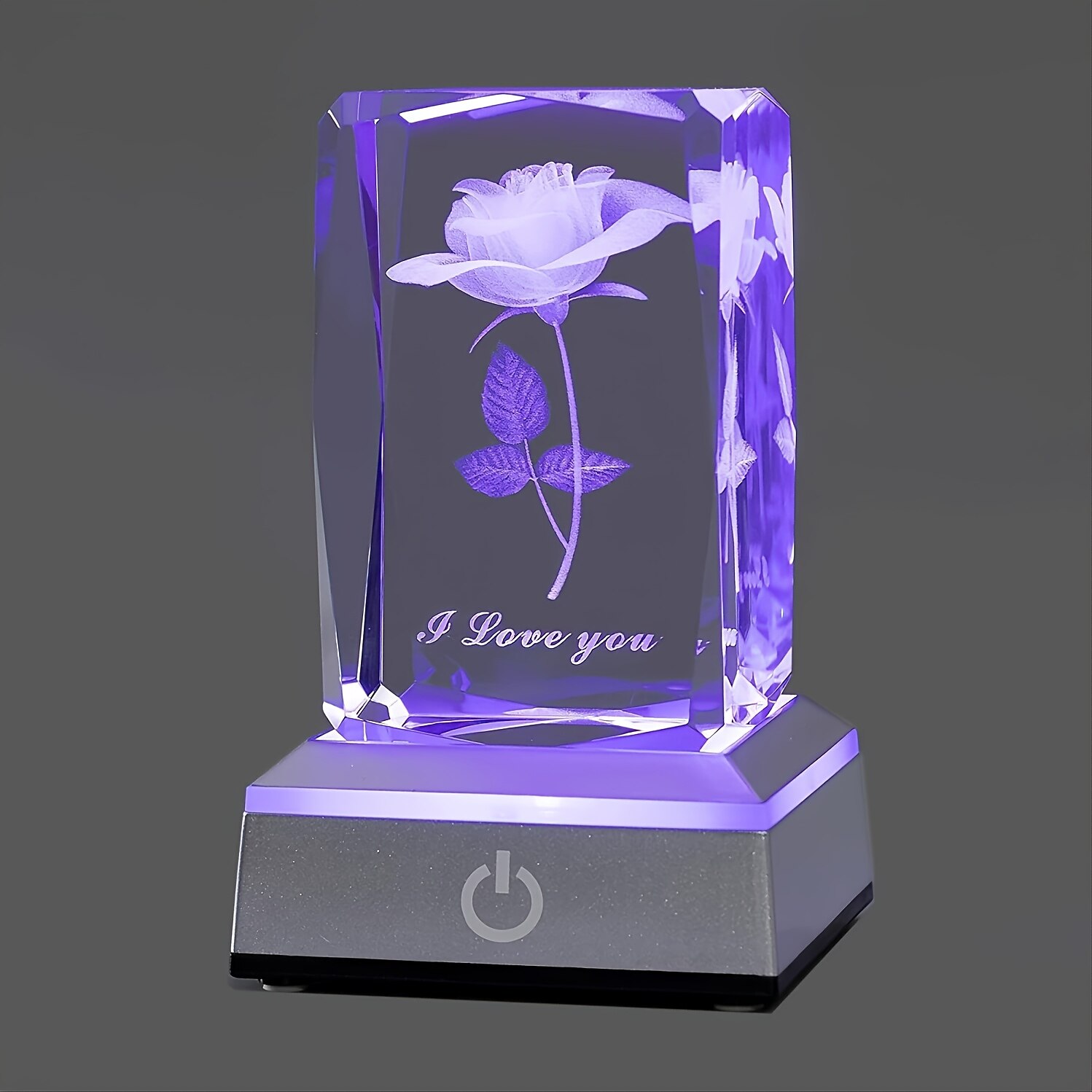 1 szt. 3D różowa kryształowa kula z kolorową lampką LED, romantyczna lampka nocna z różami „Kocham cię”, Boże Narodzenie w Święto Dziękczynienia, dzień matki, prezenty urodzinowe dla dziewczyny, żony, 2025 - $26.99 –P3