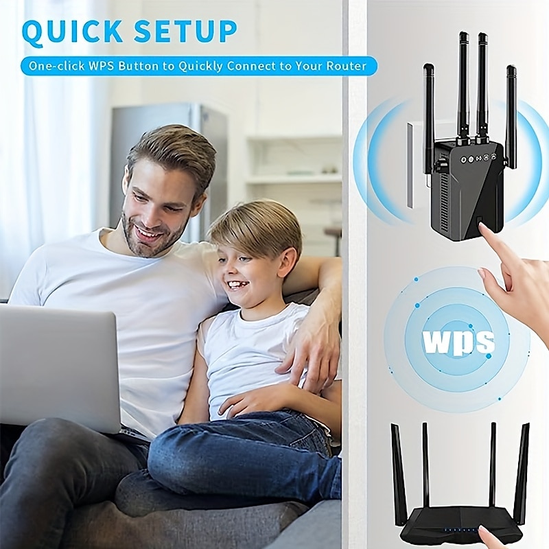 2023 новейший удлинитель Wi-Fi 2,4G, усилитель сигнала Wi-Fi площадью до 9800 кв. футов и 50 устройств, расширители диапазона Wi-Fi, усилитель сигнала для дома, усилитель сигнала беспроводного Интернета с портом Ethernet, повторитель Wi-Fi 2025 - $27.99 –P2