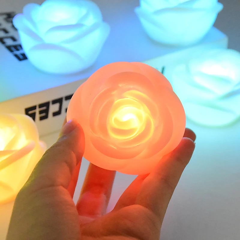LED rose veilleuse vacances fête lumière rose saint valentin mariage lumière jardin décoration veilleuse rose. de 2025 ? $8.49 –P7