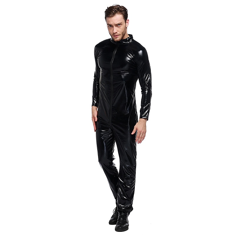 Zentai öltöny Szerepjáték Jelmezek Cicaruha Farsangi jelmez Overall Férfi Női Beépített stílus Tömör szín Spandex Latex Ruha mert Farsang Felnőttek 2025 - $29.99 –P3
