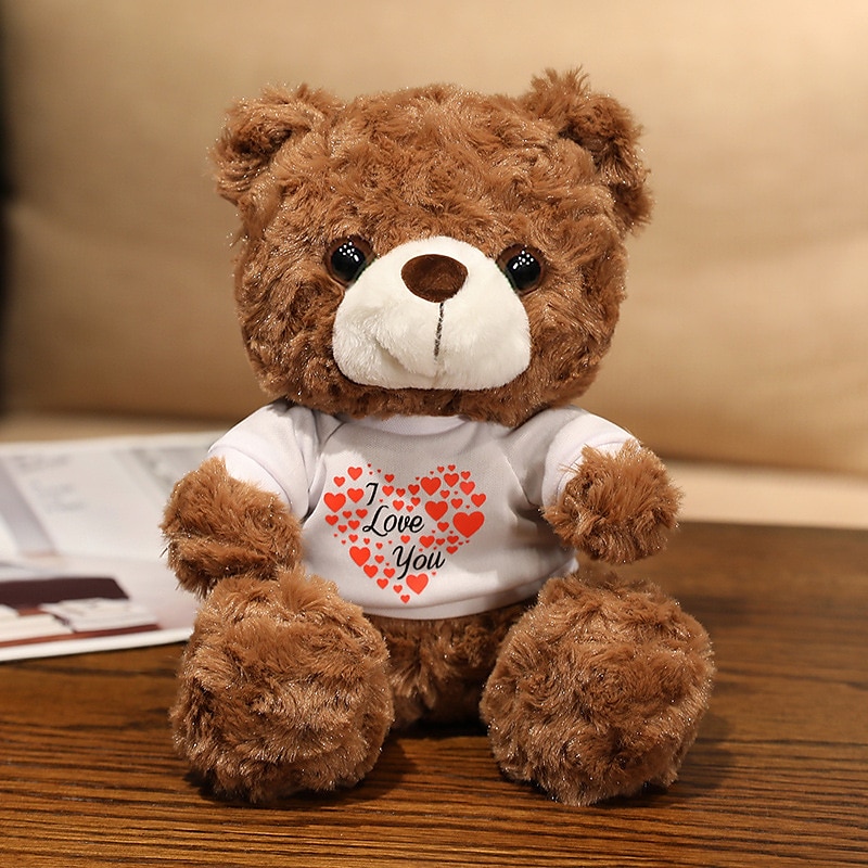 Women's Day Gifts Evlooe Bear Stuffed Animal Plush Toy for Valentine Day Cute 9.8 Teddy Bear Plushie with Rose Soft Small Cuddly Bear Toy Gifts for Girlfriend Boyfriend Mother's Day Gifts for MoM 2025 - $20.99 –P15