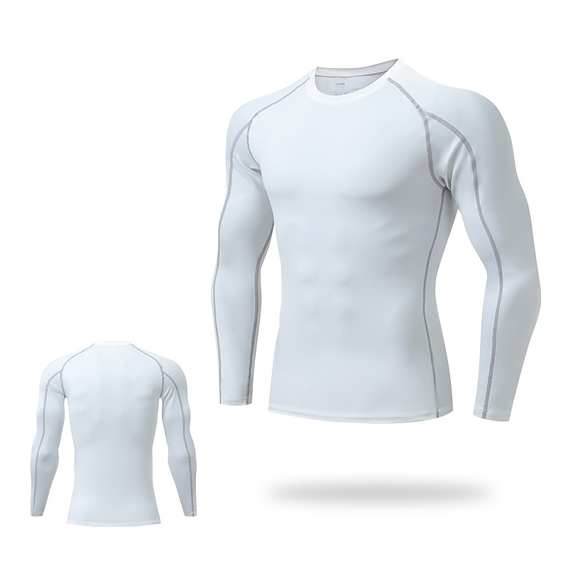Per uomo maglietta Maglia da palestra Maglia a compressione Camicia fitness Top da uomo Girocollo Manica lunga Sportivo Da mare Per uscire Casual / quotidiano Asciugatura rapida Traspirazione del del 2025 a $15.49 –P10