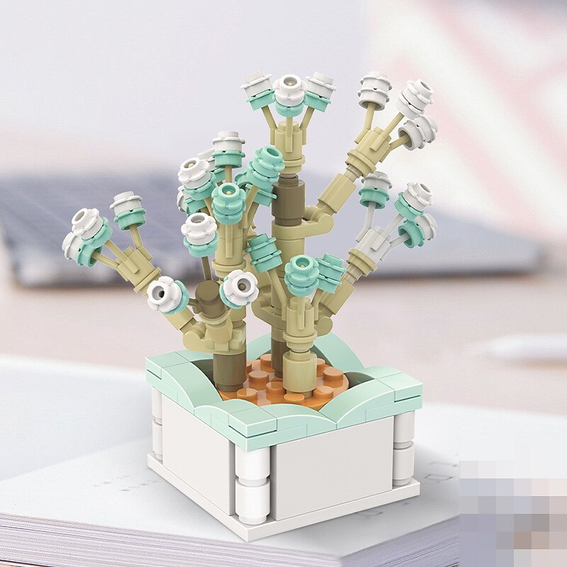 cadouri de ziua femeii floare suculentă de bloc ds1013-ds1017 serie de plante în ghiveci jucării creative diy puzzle ornamente florale decorative cadouri de ziua mamei pentru mama 2025 - $46.99 –P7