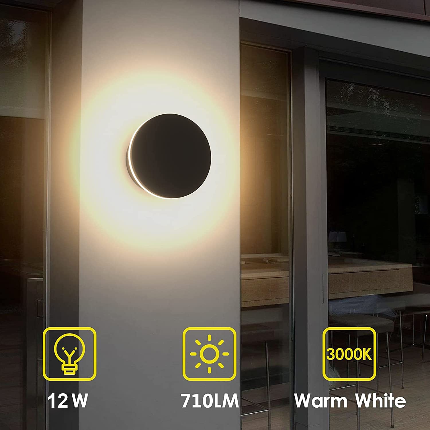 LED Outdoor/Indoor Wall Light IP65 Waterproof 5.9" Acrylic Aluminum 18W 3000-6000K Wall Lighting 1500-1600lm AC85-265V 2026 - $61.99 –P12