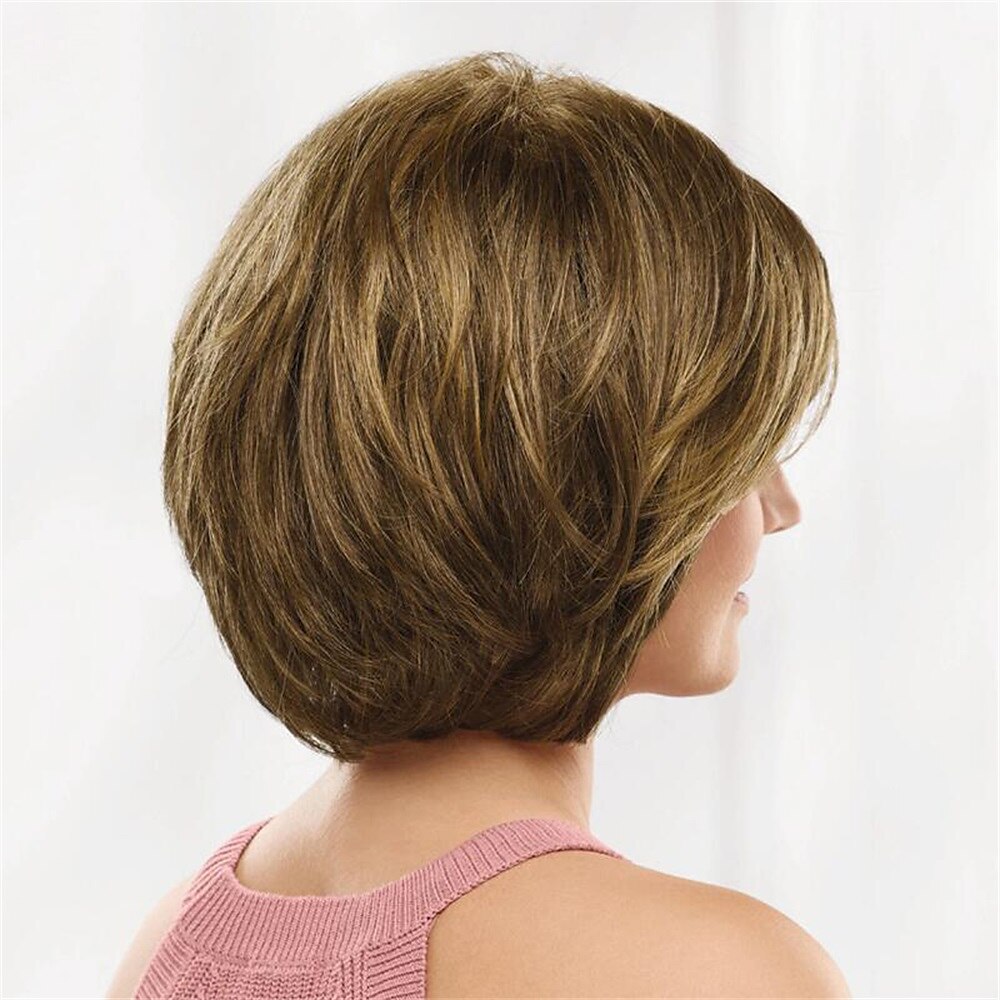 Parrucche sintetiche Riccio Con frangia A macchina Parrucca Corto A1 Capelli sintetici Per donna Soffice Di tendenza Facile da trasportare Marrone del 2025 a $18.99 –P1