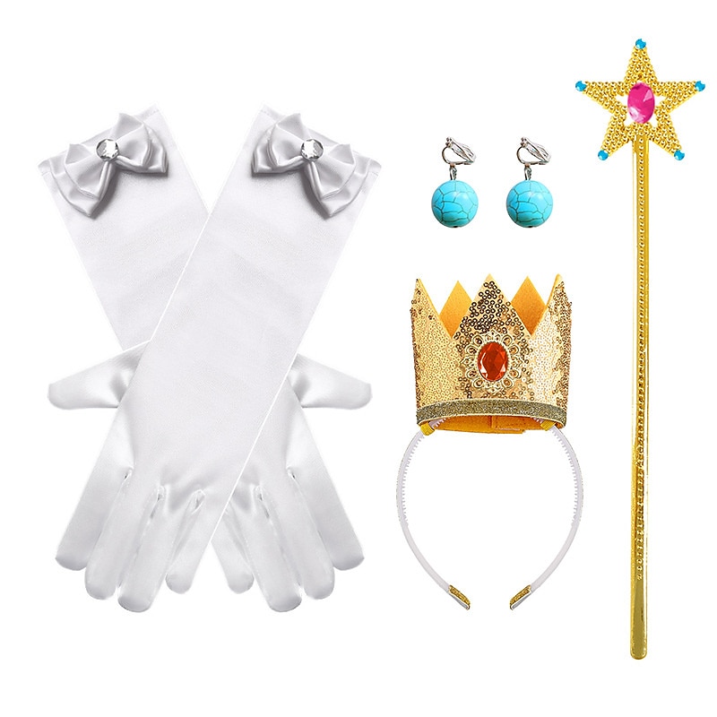 Combinación de joyas biqi de princesa melocotón rosa, accesorios de princesa melocotón súper melocotón para niños 2025 - $12.99 –P18