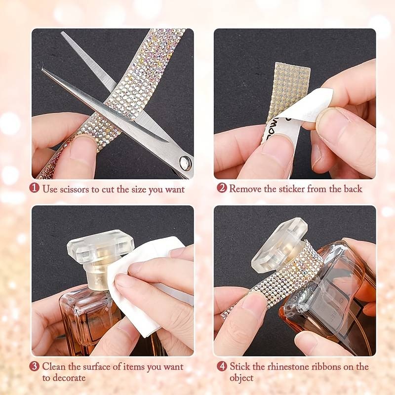 Bling Crystal Drill Rhinestone Shiny Colorful Artificial DiamondCar Sticker Handmade Diy Making Car Decoration 1yard 91cm 2025 - $15.99 –P9