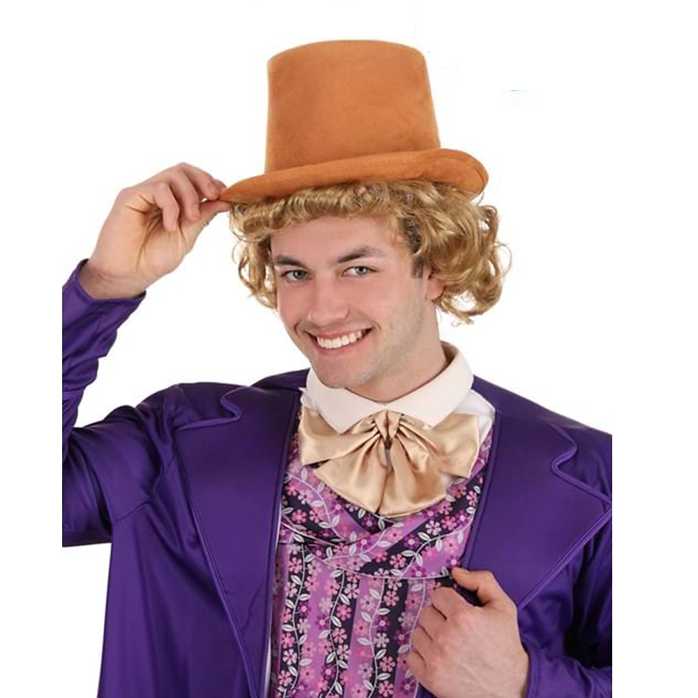 willy wonka y la fábrica de chocolate peluca de willy wonka para hombres pelucas de carnaval pelucas de halloween 2025 - $21.99 –P1