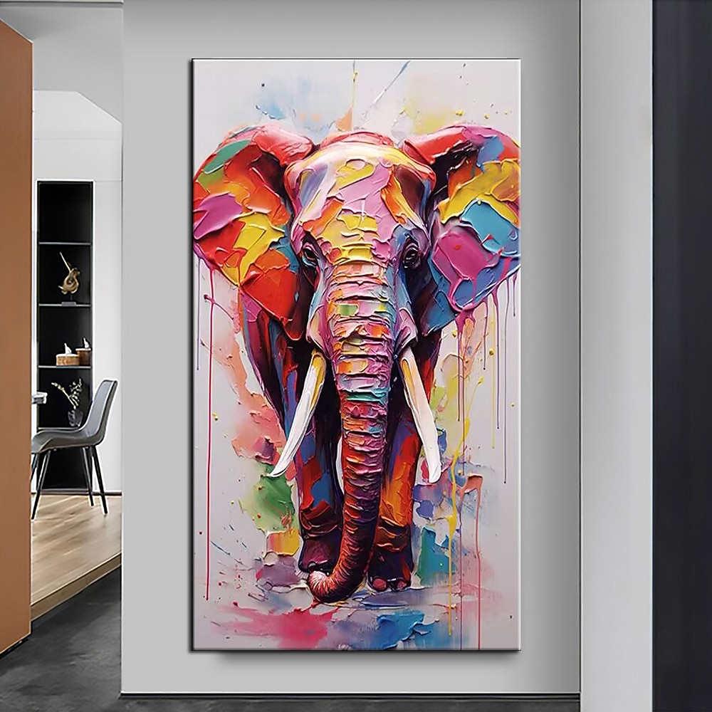 Hecho a mano Pintura al óleo pintada a colgar Pintada a mano Horizontal Abstracto Animales Moderno Sin marco interior  (sin marco) 2026 - $51.99 –P4
