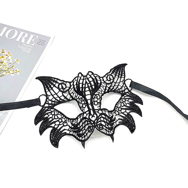 10 pezzi maschera in pizzo per feste per adulti mezzo viso ballo in maschera oggetti di scena di Halloween per donne maschera per gli occhi nera divertente del 2025 a $19.49 –P11