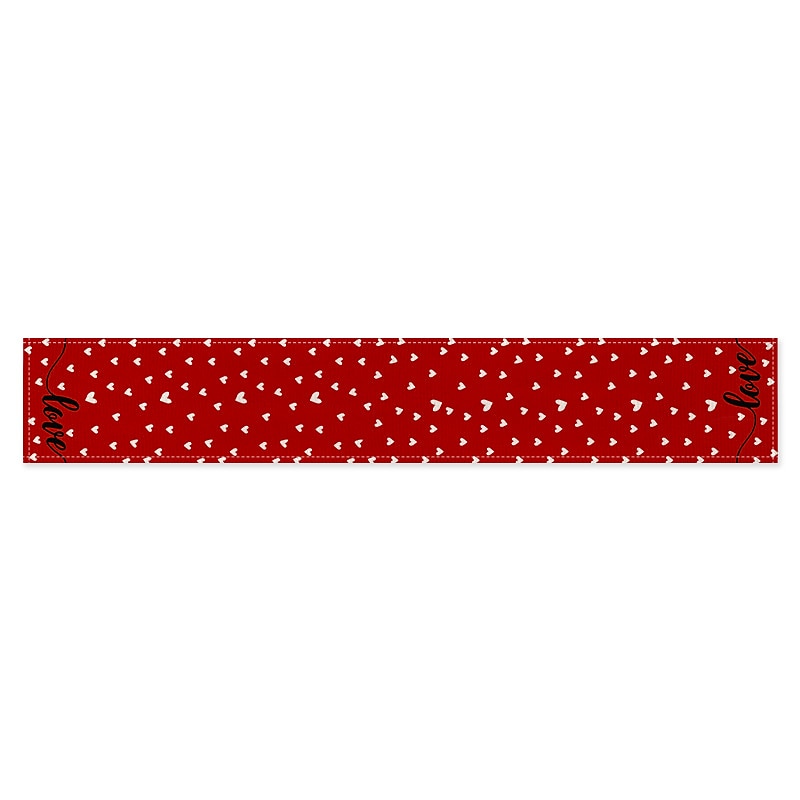Valentines Day Table Runner Holiday Table Runner Seasonal Farmhouse Burlap Table Cloth for Wedding Anniversary Home Kitchen Dinner Table Party Decor 2025 - $7.49 –P4