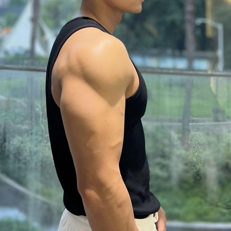 Homens Regata para Academia Regata de Corrida Regata para Esportes Homens Tops Gola Redonda Sem Manga Desportos e Ar livre Férias Para Noite Casual / Diário Secagem Rápida Pavio Humido Respirável de 2026 por $11.99 –P1