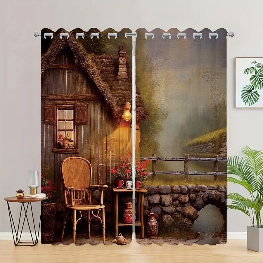 2 panele zasłona do pokoju fantasy zasłony zaciemniające do salonu sypialnia kuchnia zabiegi na okna zaciemnienie pomieszczenia z izolacją termiczną 2025 - $39.99 –P6