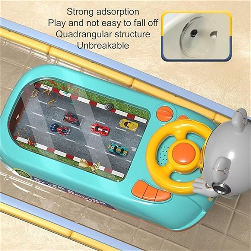 2025年 子供用ステアリングホイールシミュレーションドライビングおもちゃパズル電動卓上ゲームコンソールで、レベル間のレースや冒険を回避します。 コレクション – $103.99 –P2