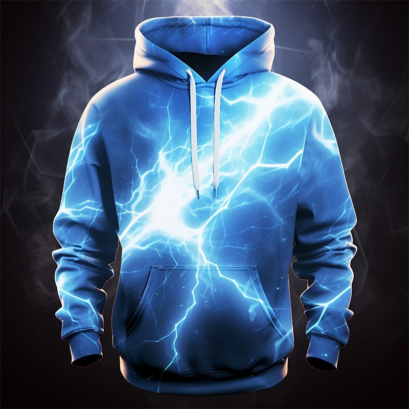 Hombre Graphic Focos Sudadera Sudaderas Sudadera Manga Larga Sudadera con capucha Con Capucha Moda Impresión 3D Deporte Festivos Vacaciones Rojo Azul Piscina Estampado Bolsillo delantero Primavera 2025 - $31.99 –P3