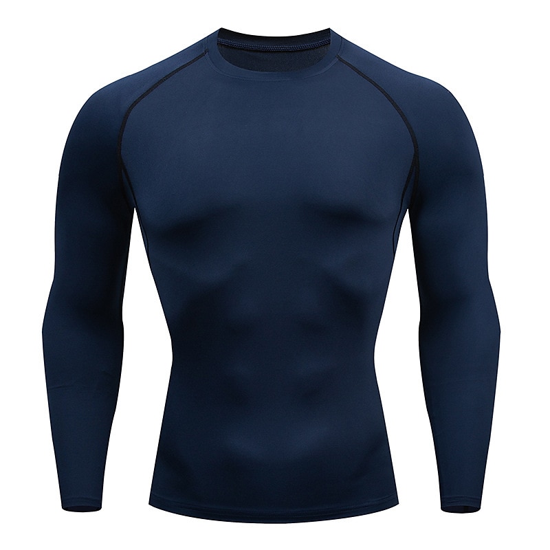 Per uomo maglietta Maglia da palestra Maglia a compressione Camicia fitness Top da uomo Girocollo Manica lunga Sportivo Da mare Per uscire Casual / quotidiano Asciugatura rapida Traspirazione del del 2025 a $8.99 –P6