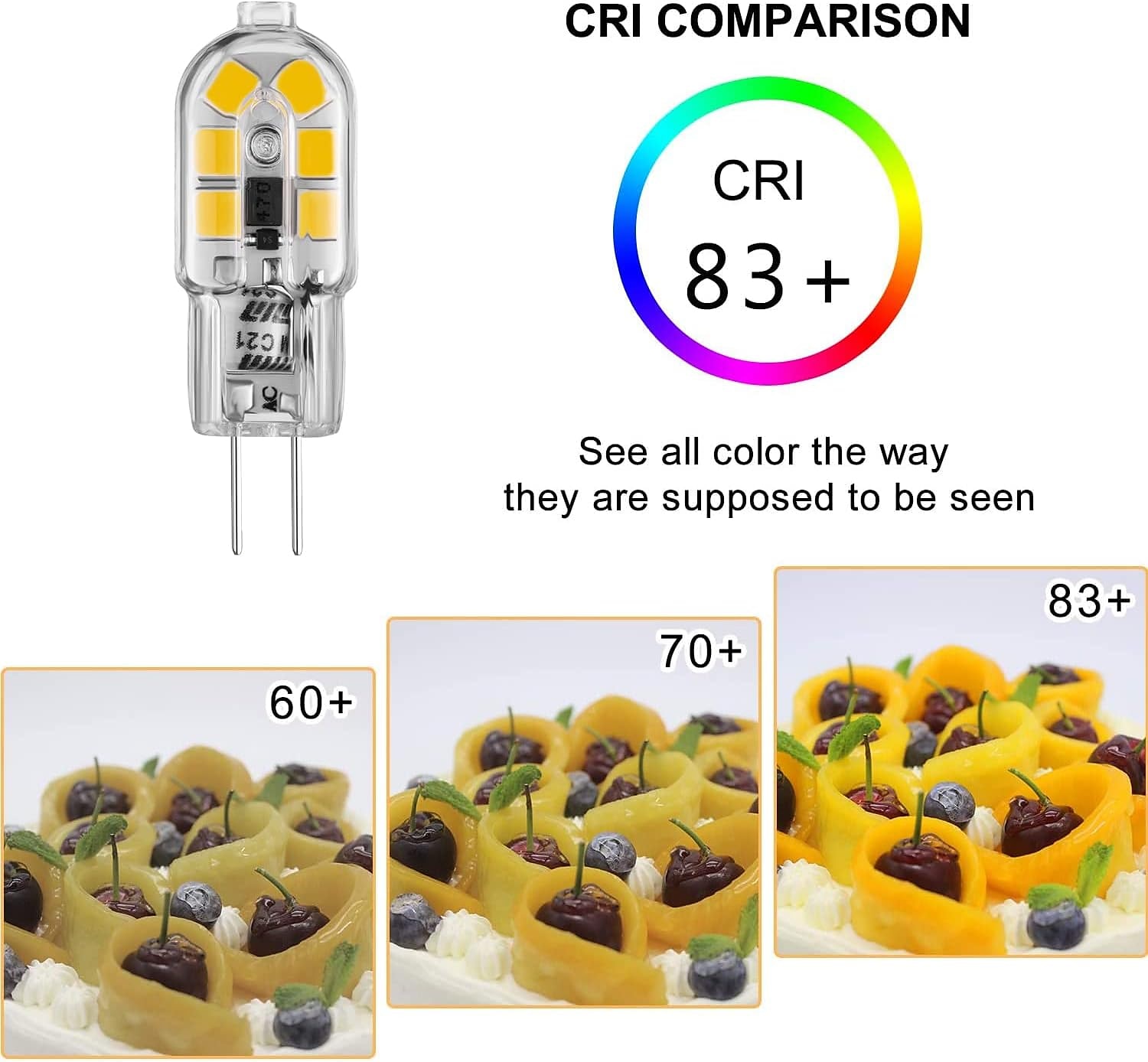 2025年 g4 led 電球 ac/dc 12v g4 バイピンベースライト調光可能 g4 20 ワットハロゲン電球交換ウォームホワイト 3000 k/ホワイト 6000 k クリアカバー 5 パック  コレクション – $8.49 –P5