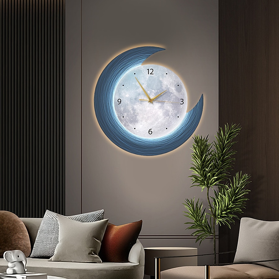 lâmpada de parede relógio 40/60/80cm branco quente decoração de casa moderna lâmpadas de parede led compatíveis com estudo sala de estar cabeceira quarto 110-240v de 2025 por $215.69 –P14