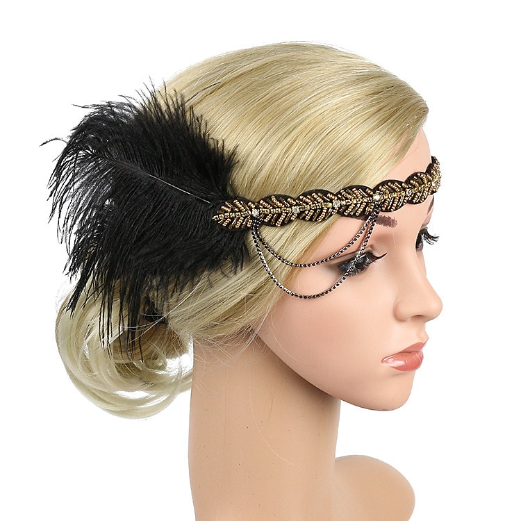 Szüret 1920-as évek A nagy Gatsby Flapper fejpánt A nagy Gatsby Esküvői Vendég Toll Jelmez Női Mindszentek napja Farsang Álarcos mulatság Teljesítmény Esküvő Esküvői vendég Felnőttek Fejfedők Minden 2025 - $13.99 –P4