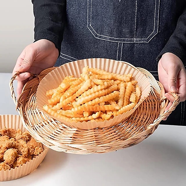 100 pezzi di carta speciale per fodere per friggitrice ad aria, carta resistente all'olio e assorbente per uso domestico, piastra per barbecue, forno per alimenti, pan pad da cucina del 2025 a $10.49 –P3