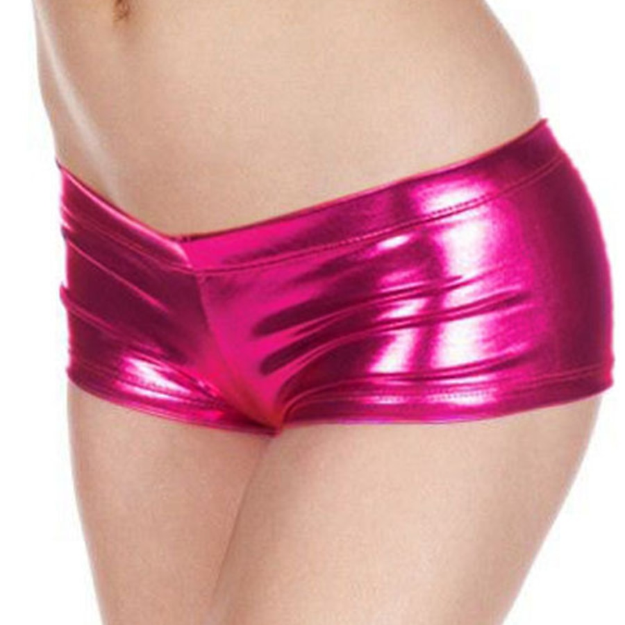 Metaliczne Lata 80 Błyszczący patent na lateks Krótkie spodnie Skóra PU Bodycon Jednokolorowe Strój na bal maskowy Damskie Bal maskowy Impreza Wieczór panieński Parada równości Dla dorosłych Szorty 2026 - $15.99 –P10