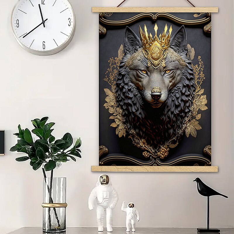 Black Glod Animal Posters With Hanger Wall Art Canvas Prints Painting Home Decoration Dcor Rolled Canvas No Frame 2025 - $25.99 –P3